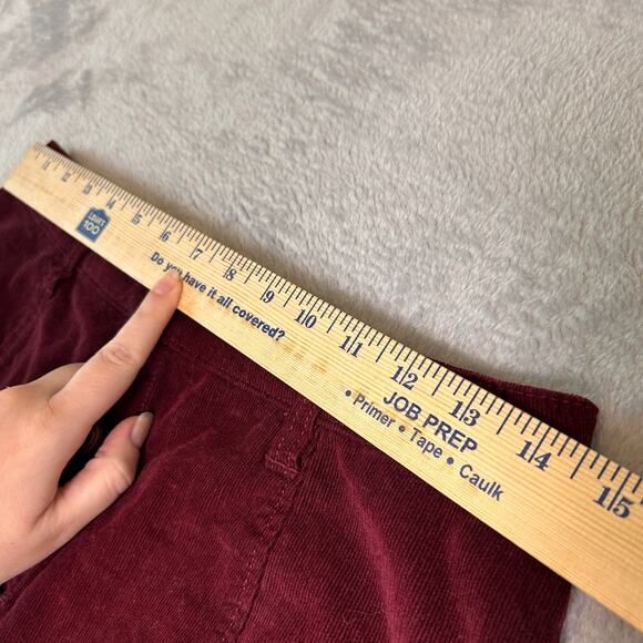 RE Generation Corduroy Burgundy Mini Skirt Womens Small Winter Preppy 90s Retro - Picture 3 of 5